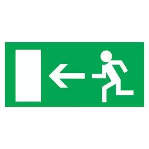 Табличка ПВХ эвакуационный знак «Направление к эвакуационному выходу налево» 100х300 мм REXANT 
